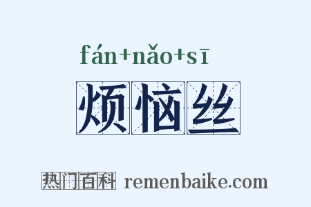 烦恼丝是什么意思的图片